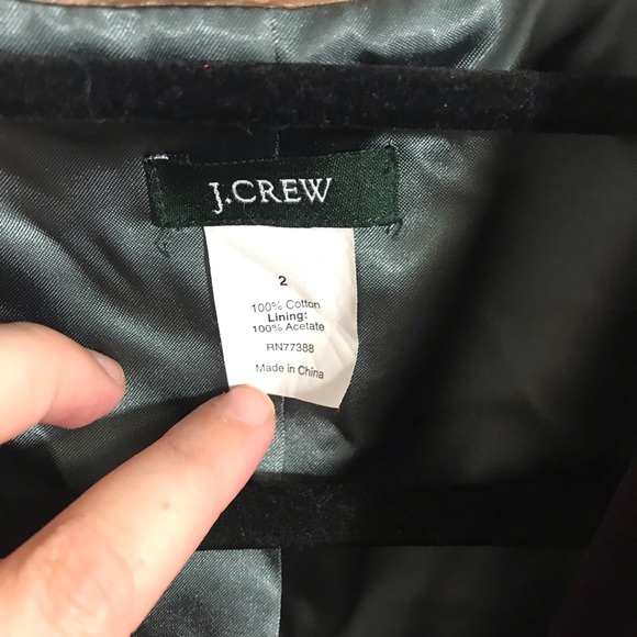 J. Crew purple velvet Eden blazer size 2 - Picture 5 of 8